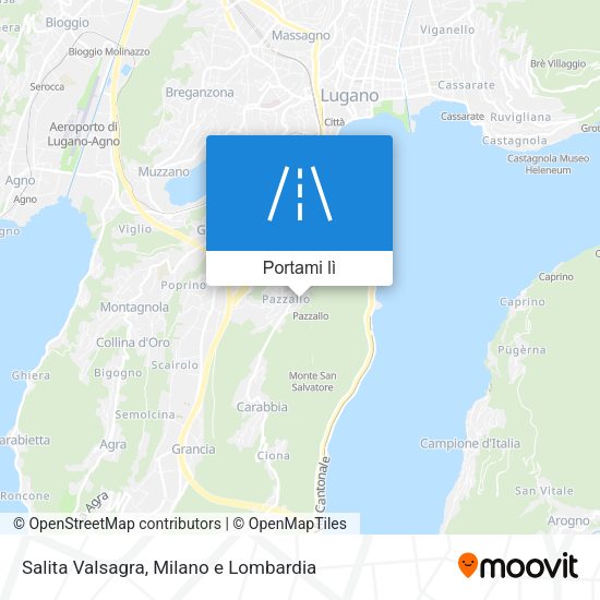 Mappa Salita Valsagra