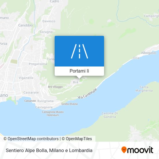 Mappa Sentiero Alpe Bolla
