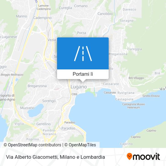 Mappa Via Alberto Giacometti