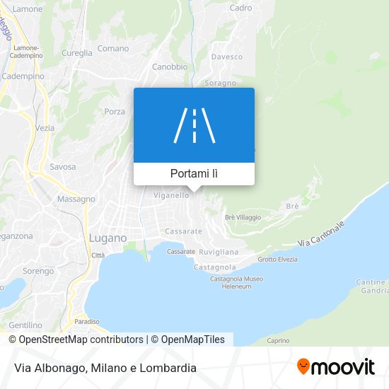 Mappa Via Albonago