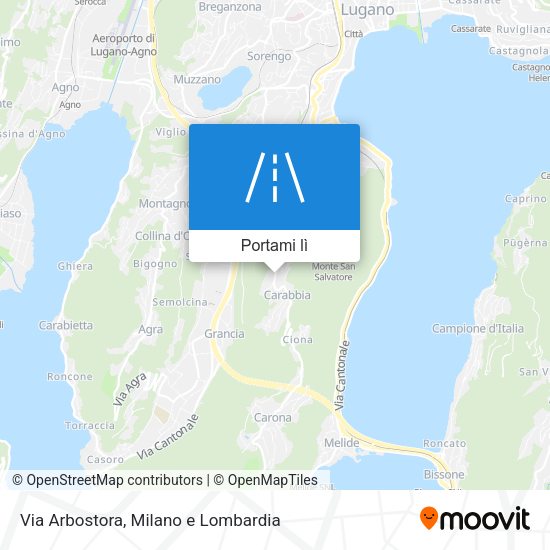 Mappa Via Arbostora