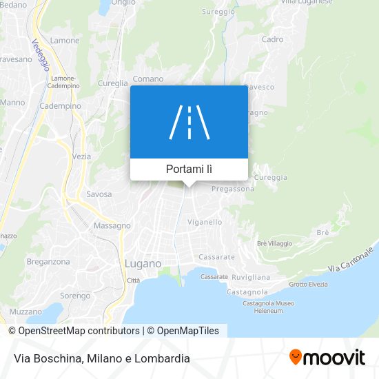 Mappa Via Boschina