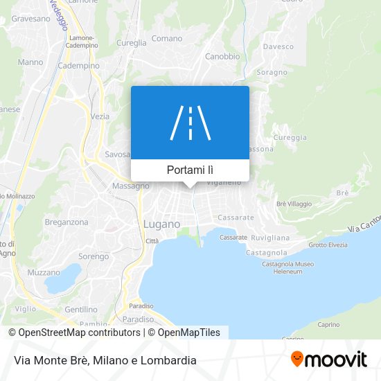 Mappa Via Monte Brè