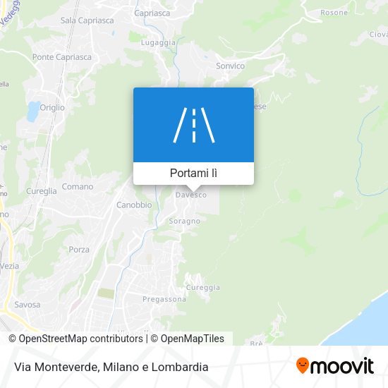 Mappa Via Monteverde