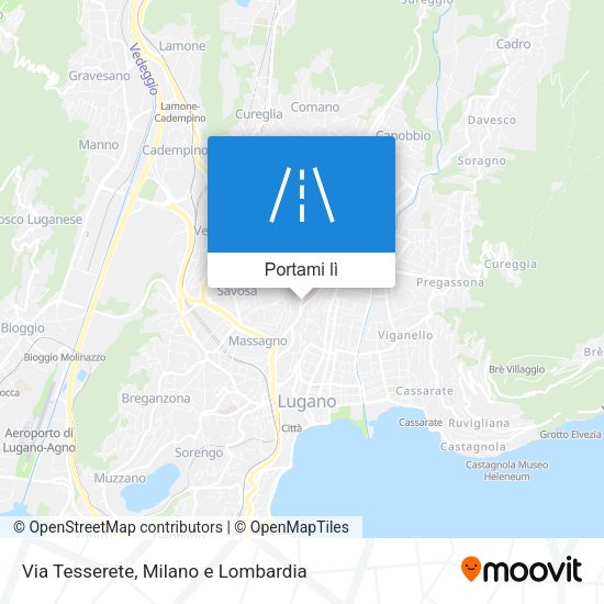 Mappa Via Tesserete
