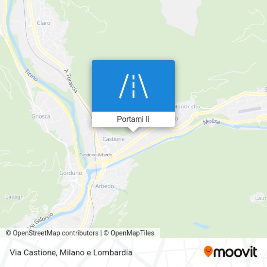 Mappa Via Castione