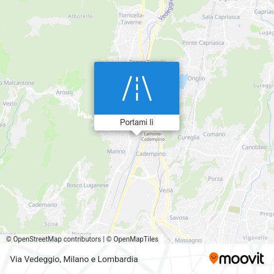Mappa Via Vedeggio