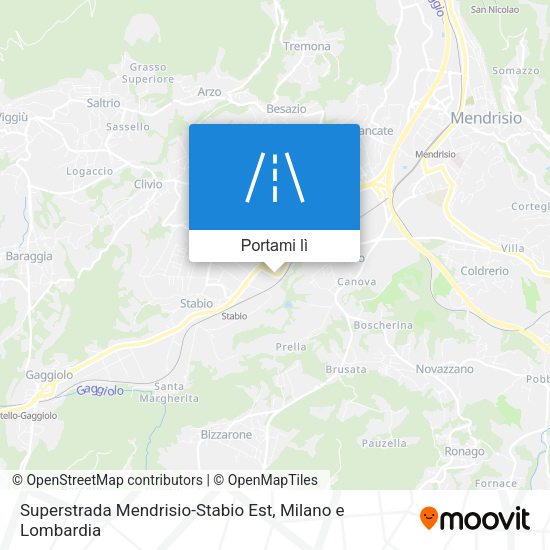 Mappa Superstrada Mendrisio-Stabio Est