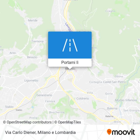 Mappa Via Carlo Diener