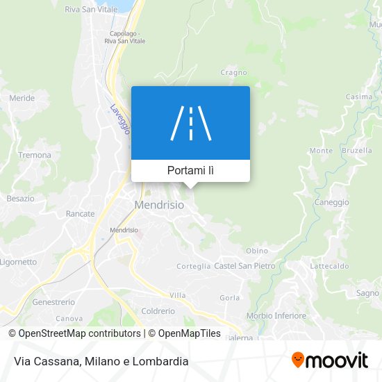 Mappa Via Cassana