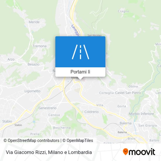 Mappa Via Giacomo Rizzi