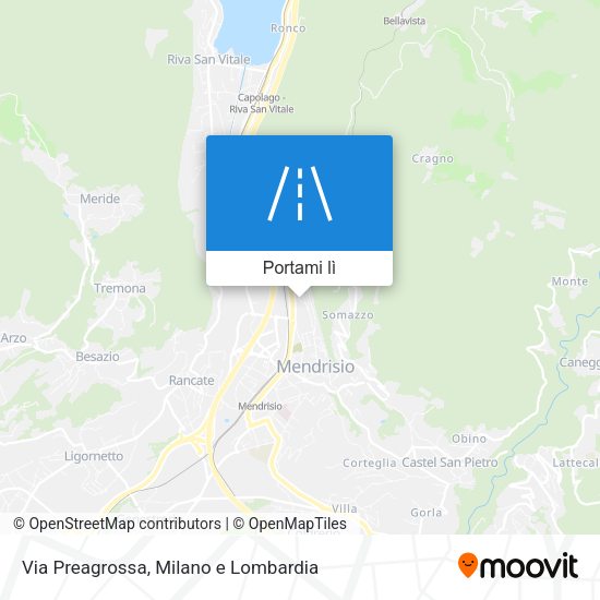 Mappa Via Preagrossa