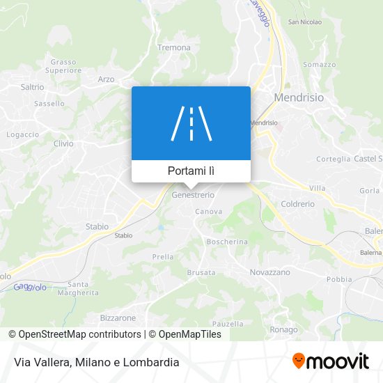Mappa Via Vallera