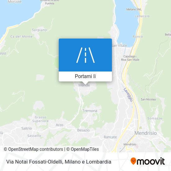 Mappa Via Notai Fossati-Oldelli