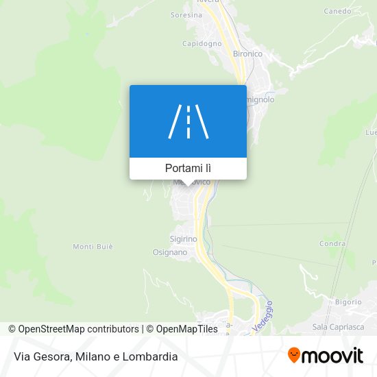 Mappa Via Gesora