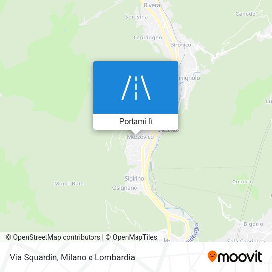 Mappa Via Squardin