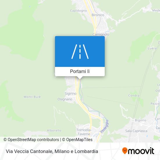 Mappa Via Veccia Cantonale