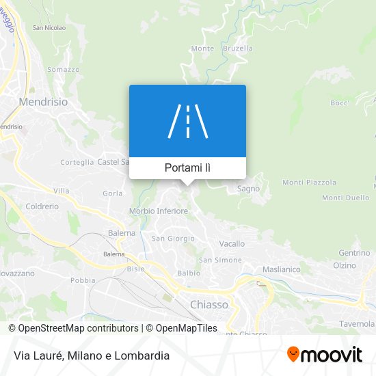 Mappa Via Lauré