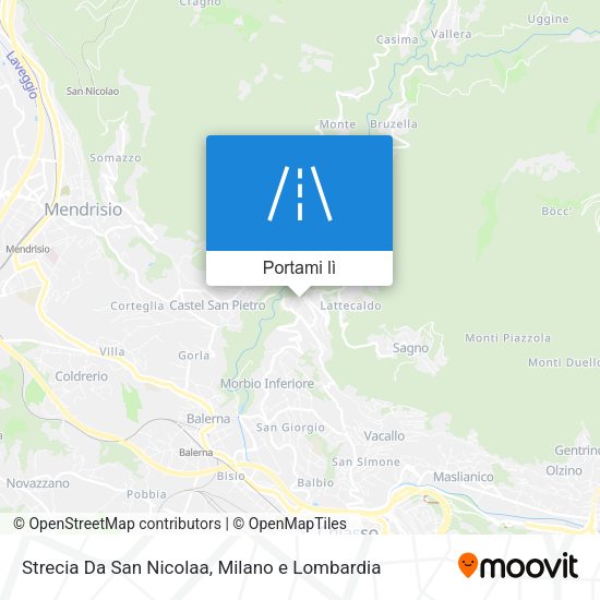 Mappa Strecia Da San Nicolaa