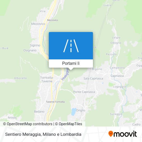 Mappa Sentiero Meraggia