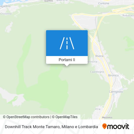 Mappa Downhill Track Monte Tamaro