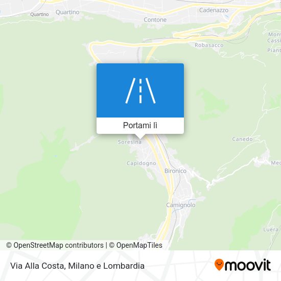 Mappa Via Alla Costa