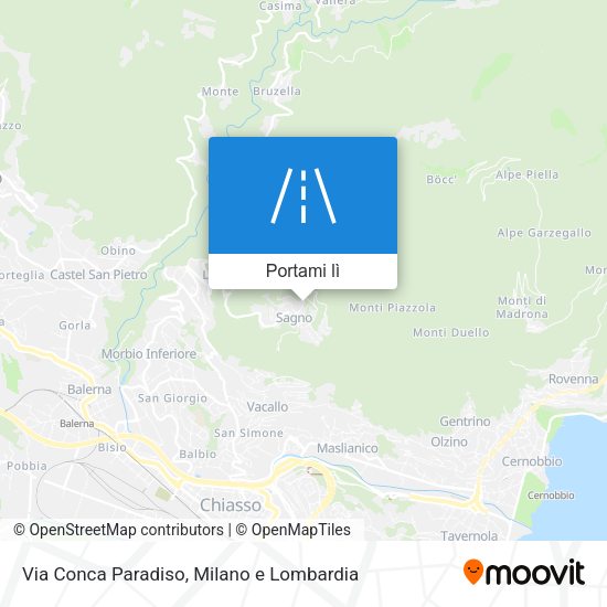 Mappa Via Conca Paradiso