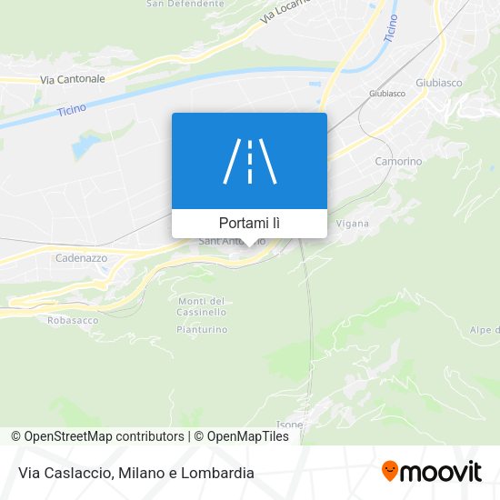 Mappa Via Caslaccio