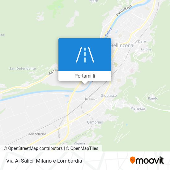 Mappa Via Ai Salici