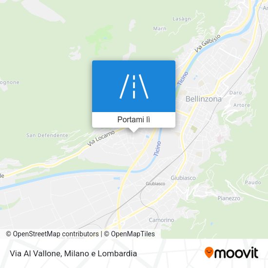 Mappa Via Al Vallone