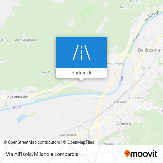 Mappa Via All'Isola