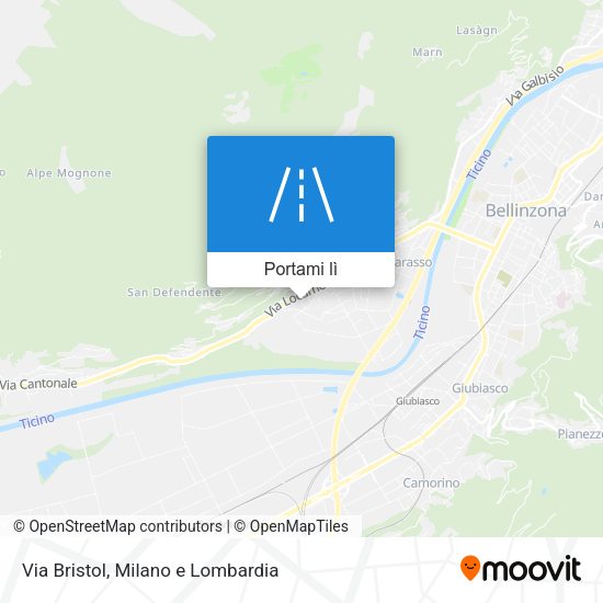 Mappa Via Bristol