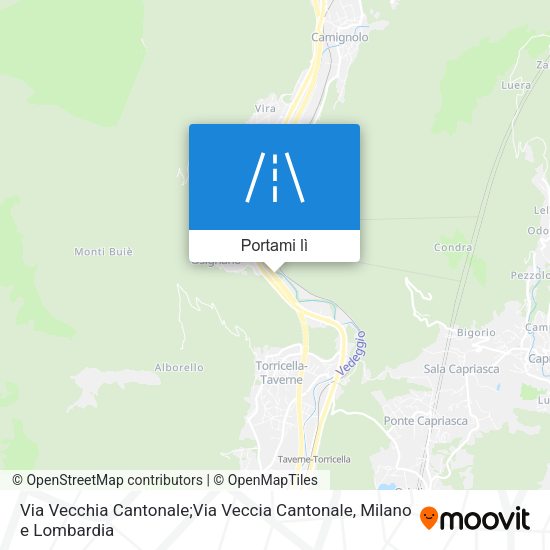 Mappa Via Vecchia Cantonale;Via Veccia Cantonale