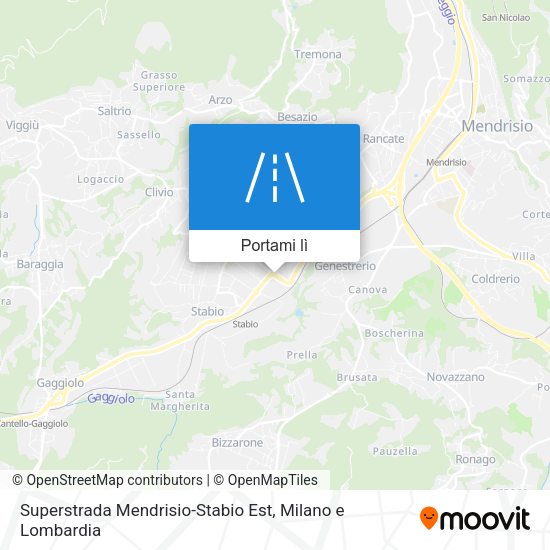 Mappa Superstrada Mendrisio-Stabio Est