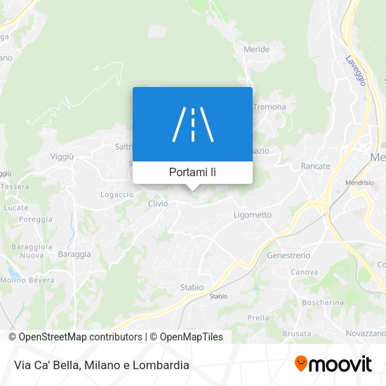 Mappa Via Ca' Bella