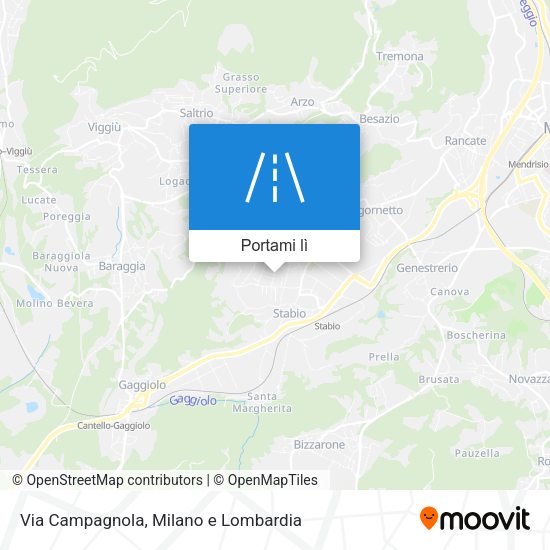 Mappa Via Campagnola