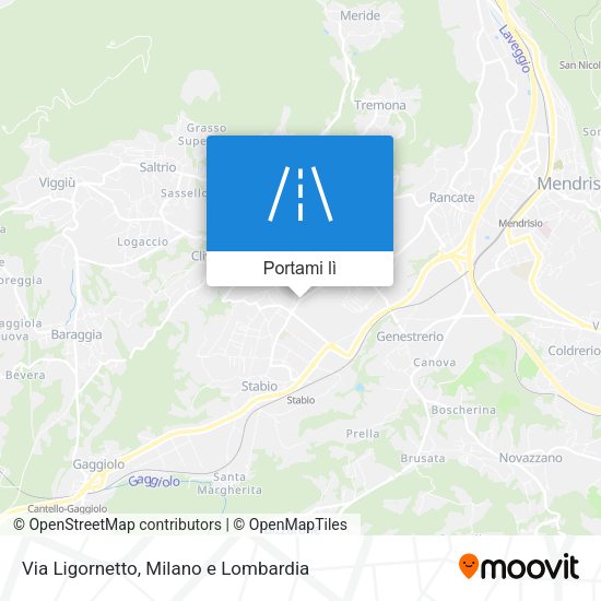 Mappa Via Ligornetto