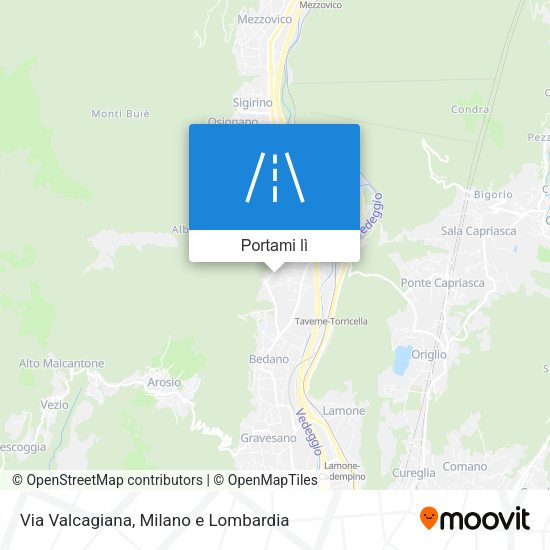 Mappa Via Valcagiana