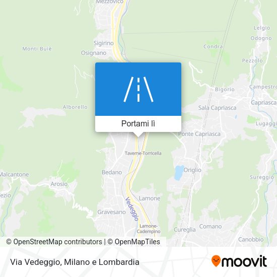 Mappa Via Vedeggio