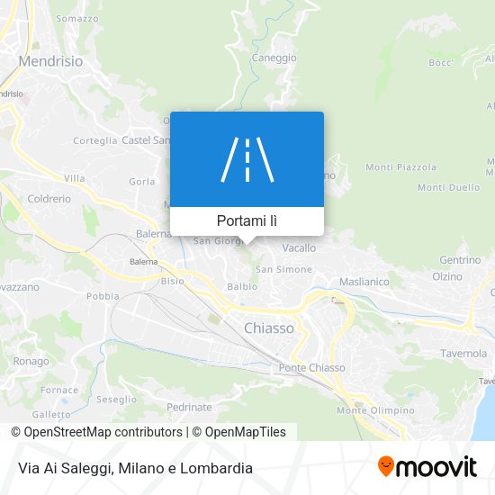 Mappa Via Ai Saleggi