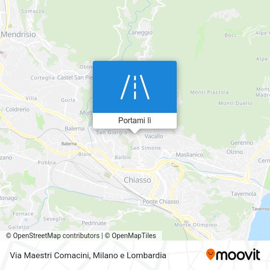 Mappa Via Maestri Comacini