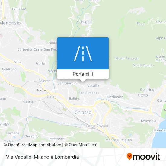 Mappa Via Vacallo
