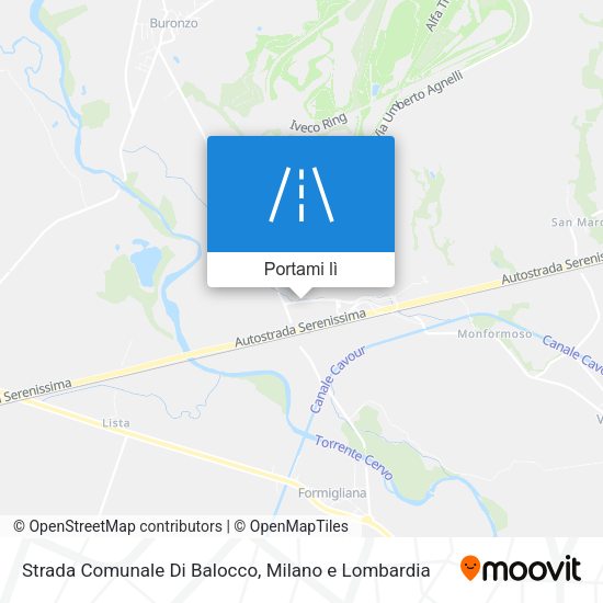 Mappa Strada Comunale Di Balocco