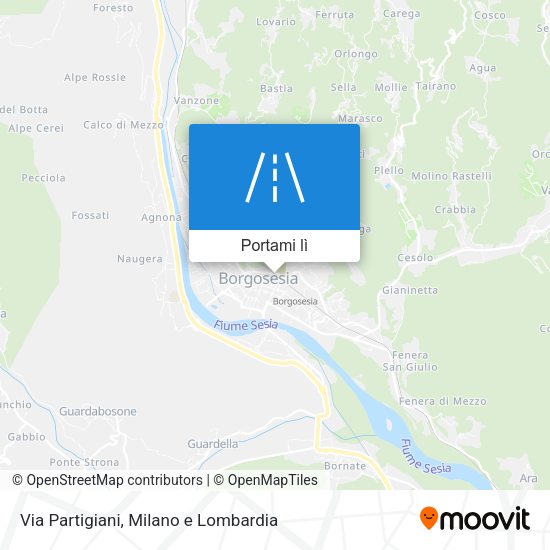 Mappa Via Partigiani