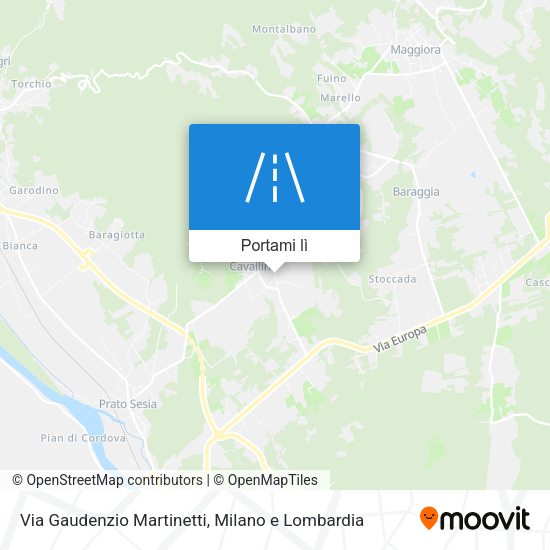 Mappa Via Gaudenzio Martinetti