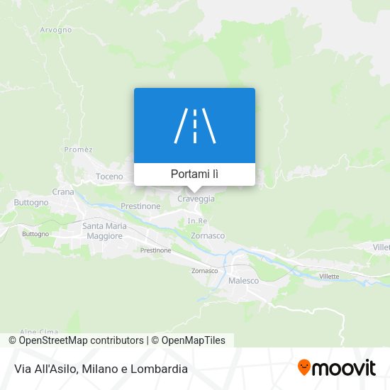 Mappa Via All'Asilo