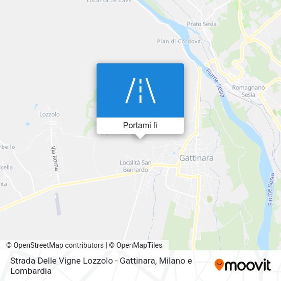 Mappa Strada Delle Vigne Lozzolo - Gattinara