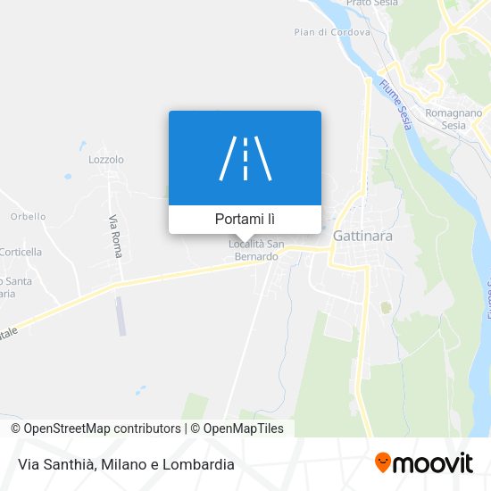 Mappa Via Santhià