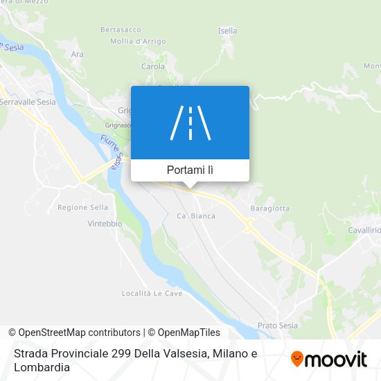 Mappa Strada Provinciale 299 Della Valsesia