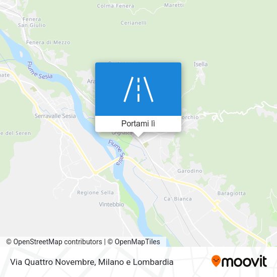 Mappa Via Quattro Novembre
